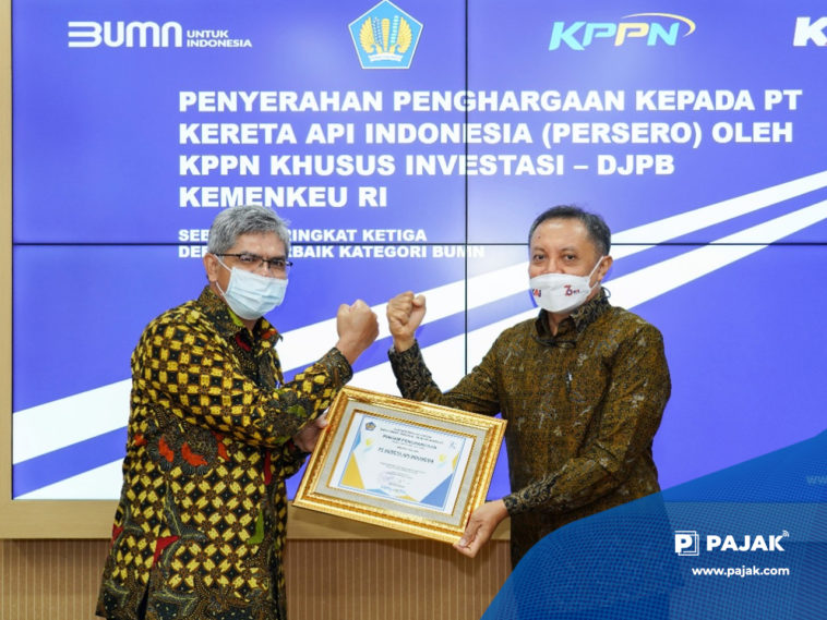 Kemenkeu Beri Penghargaan KAI Sebagai Debitur Terbaik