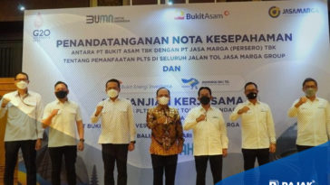 Bukit Asam dan Jasa Marga Kembangkan PLTS di Jalan Tol