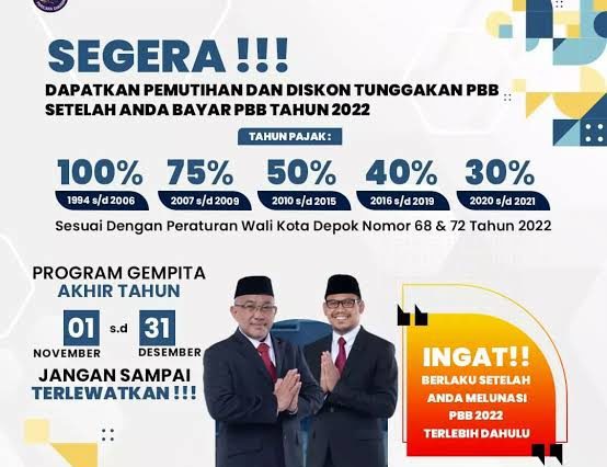 Manfaatkan Program Pengurangan PBB Kota Depok