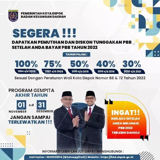 Manfaatkan Program Pengurangan PBB Kota Depok