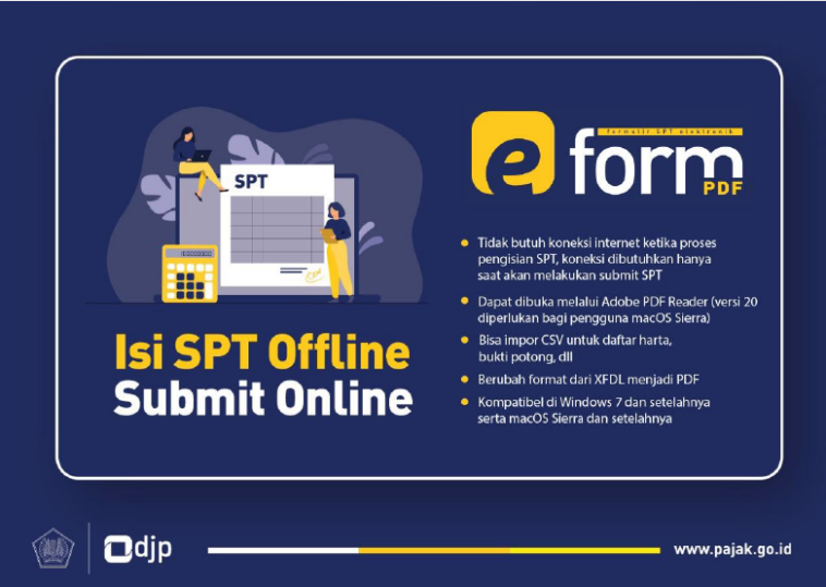 DJP: Lapor SPT Badan Gunakan e-Form PDF