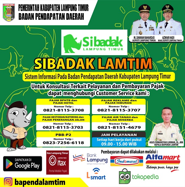 Bayar Pajak Mudah via Aplikasi Sibadak Lamtim