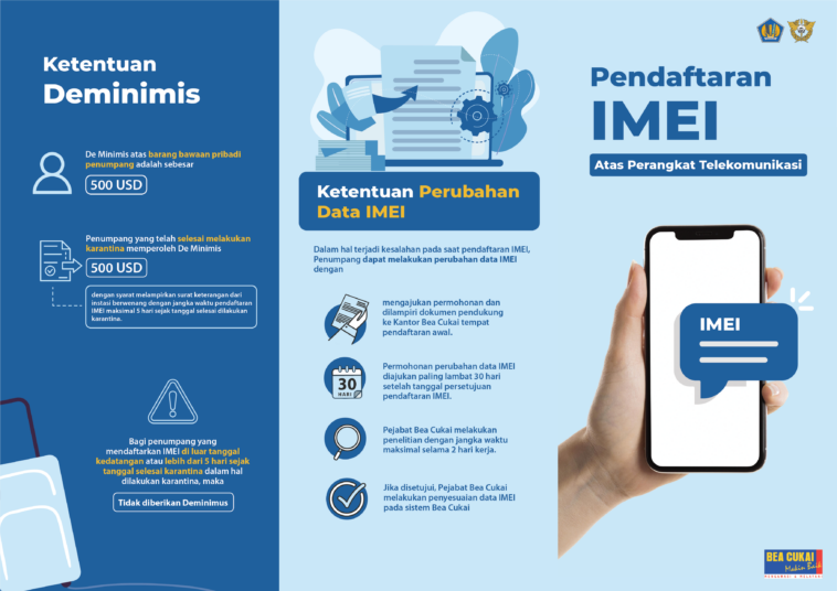 Bea Cukai Permudah Pendaftaran IMEI