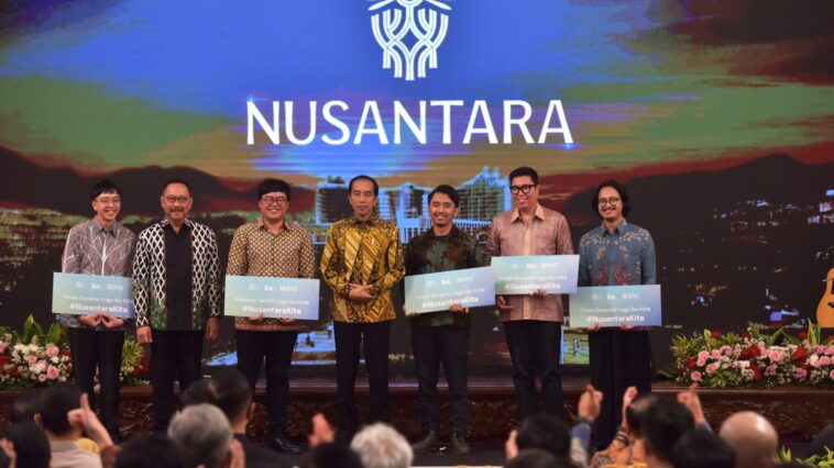 jokowi luncurkan logo ikn nusantara