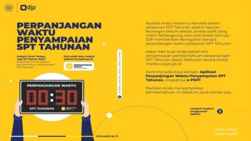 Batas Waktu Perpanjangan Pelaporan SPT 31 Mei