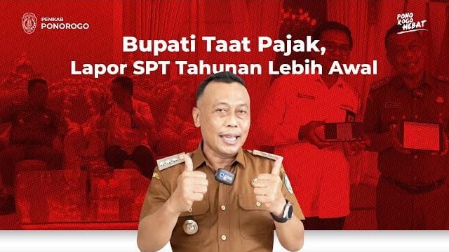 Bupati Ponorogo Lapor SPT Lebih Awal