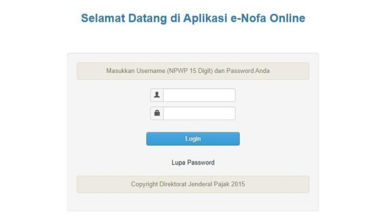 Wajib Pajak Lupa “Password” e-Nofa