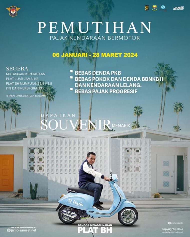 Pemutihan Pajak Kendaraan di Jambi dan Aceh