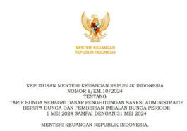 Tarif Bunga Sanksi Administratif Pajak