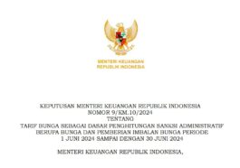 Tarif Bunga Sanksi Administratif Pajak Periode Juni 2024