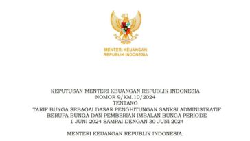 Tarif Bunga Sanksi Administratif Pajak Periode Juni 2024