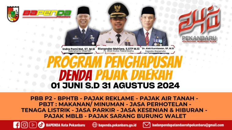 Pekanbaru Gulir Program Pemutihan Denda Pajak Daerah