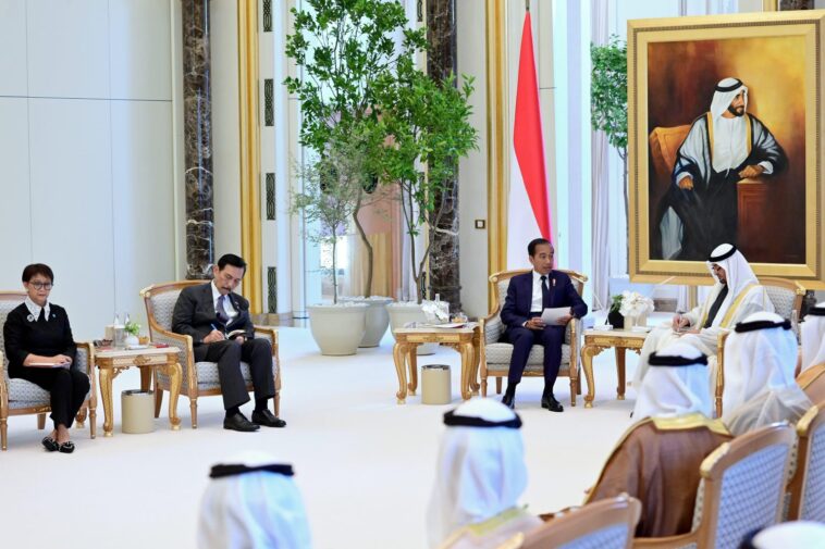 Jokowi dengan Presiden Persatuan Emirat Arab