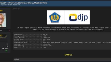 6 Juta Data Wajib Pajak Diperjualbelikan Rp 150 Juta