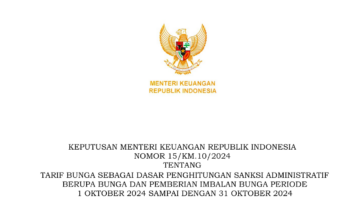 Tarif Bunga Sanksi Administratif Pajak Periode Oktober 2024