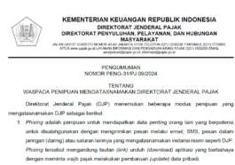 DJP Empat Modus Penipuan