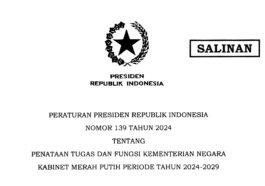 48 Kementerian Kabinet Merah Putih Prabowo