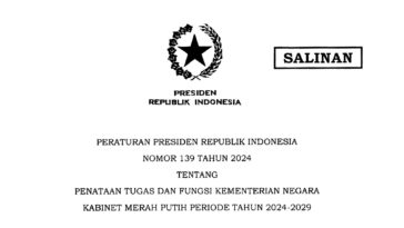 48 Kementerian Kabinet Merah Putih Prabowo