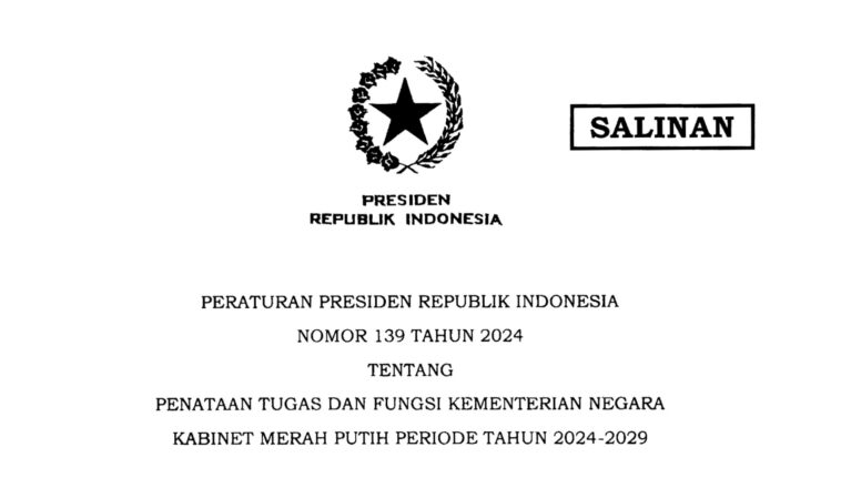 48 Kementerian Kabinet Merah Putih Prabowo