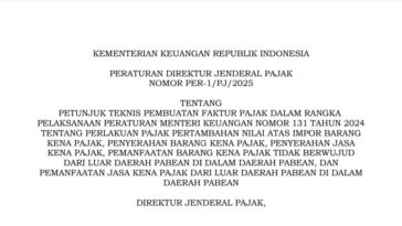 Petunjuk Teknis dan Contoh Pembuatan Faktur Pajak