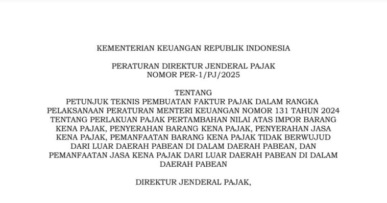 Petunjuk Teknis dan Contoh Pembuatan Faktur Pajak