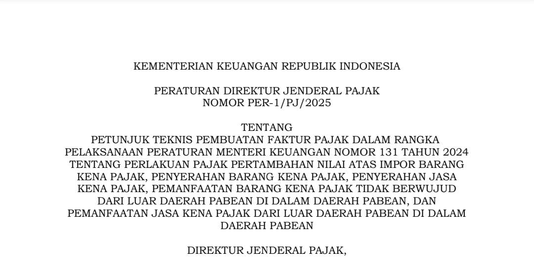 Petunjuk Teknis dan Contoh Pembuatan Faktur Pajak