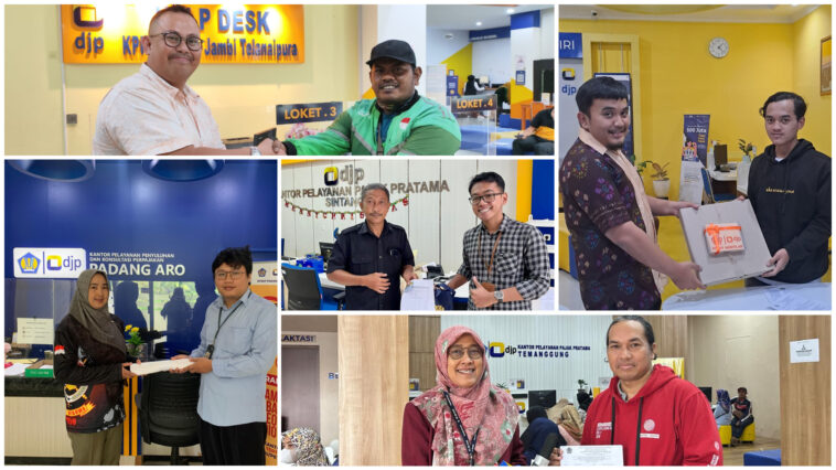 Wajib Pajak Pertama dari Berbagai Daerah Lapor SPT