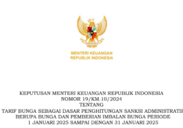Tarif Bunga Sanksi Administratif Pajak