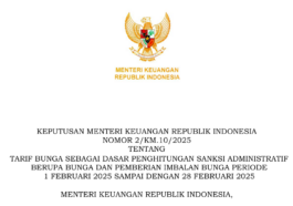 Tarif Bunga Sanksi Administratif