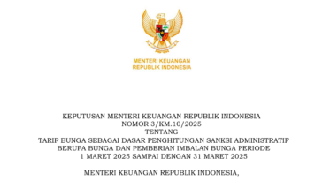 Tarif Bunga Sanksi Administratif Pajak Periode Maret 2025