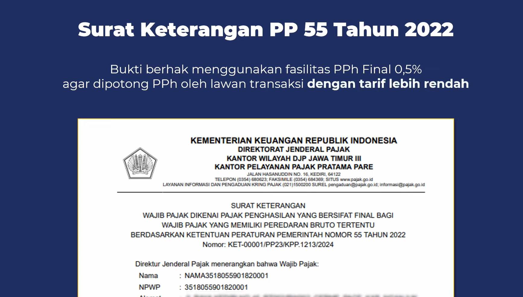 Surat Keterangan PPh Final