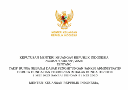 Tarif Bunga Sanksi Administratif Pajak Periode Mei 2025