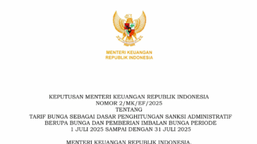 Tarif Bunga Sanksi Administratif Pajak